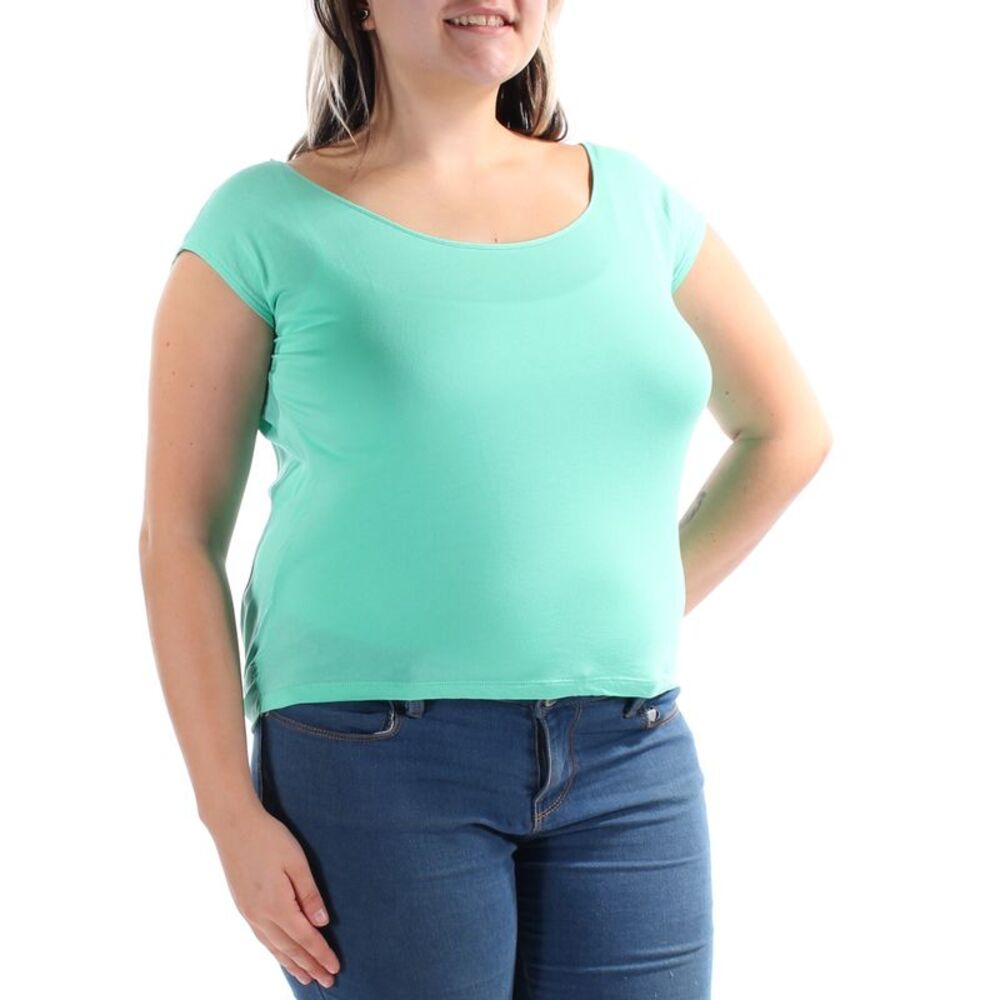 COLOR STORY Womens Green Tie Sleeveless Scoop Neck Top Size: L